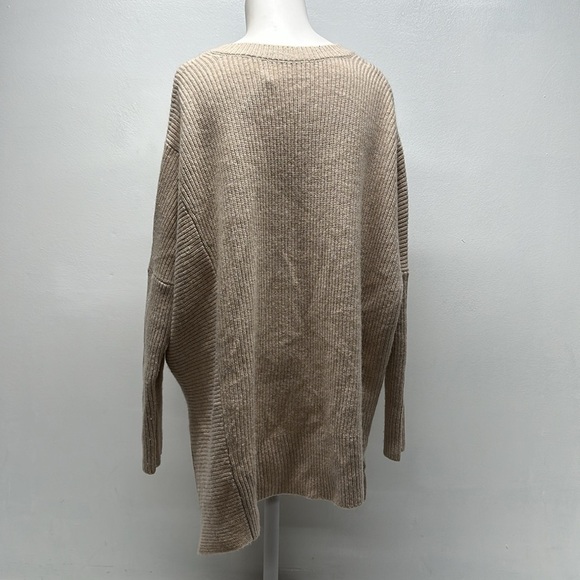 AllSaints Able Sweater Cold Shoulder Jumper Wool Alpaca Knit Cream Size Small - Picture 5 of 10